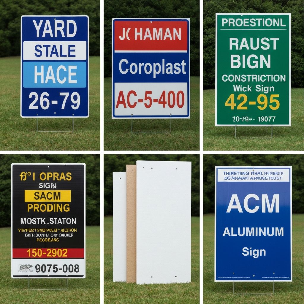 Yard signs, coroplast signs, foam signs, and ACM signs - Custom sign printing Cypress TX